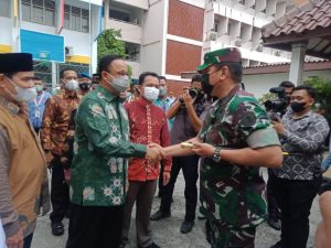 Danramil 02/TB Hadiri Kegiatan Penyerahan IMB dan Peletakan Batu Pertama Gereja Damai Kristus Bukit Duri Oleh Gubernur DKI Jakarta
