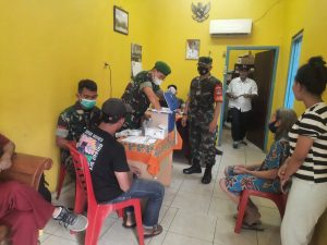Serbuan Vaksinasi Dari Kodim 0503/JB Yang Digelar Koramil 02/TB Masih Berlanjut Di Kelurahan Jembatan Lima