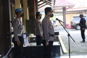 Apel Pengecekan OLC 2021, Kapolres Kendal Melalui Kabag Ops: Personel Satgas Yang Tersprin Agar Dilaksanakan Sebaik-baiknya