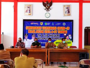 Kapten Inf Tono Hadiri Rakor Percepatan Pencanangan Vaksinasi Kepada Anak