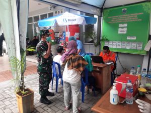 Percepatan Vaksinasi Nasional, Koramil 02/TB Gelar Serbuan Vaksinasi TNI Dari Kodim 0503/JB
