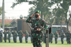 Tetap Prokes, Korem 071/Wijayakusuma Gelar Upacara Bulanan Awal Tahun 2022