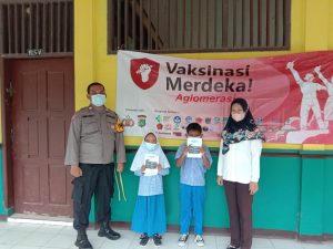 Polsek Tambelang Mencapai Target Vaksin Anak-Anak Usia 6-12 Tahun Sebelum Waktu Yang Ditentukan