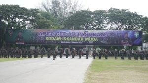 Pangdam IM Pimpin Apel Gelar Pasukan dan Alutsista di Blangpadang