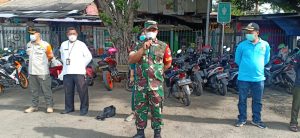 Penegakan Disiplin Prokes Oleh Koramil 06/Cakung Bersama Tiga Pilar