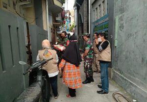 Dandim 0502/JU Salurkan Bantuan Bagi Warga Melaksanakan Isoman