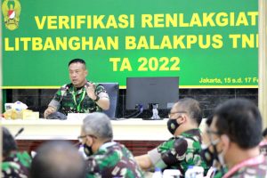 Bangun Produk Berkualitas, Dislitbangad Gelar Verifikasi Renlakgiat Litbanghan Balakpus TNI AD TA. 2022