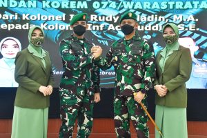 Resmi !! Kolonel Inf Achiruddin, S.E., Jabat Danrem 074/Warastratama