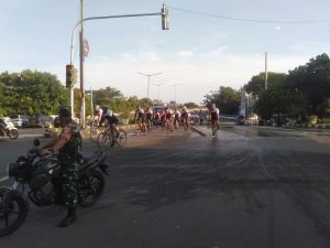 Danramil 02/TB Kodim 0503/JB Pimpin PAM Kegiatan Gowes Kapusziad
