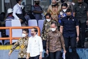 Pangdam Jaya Beserta Kapolda Metro Jaya Menghadiri Kunjungan Kerja Presiden RI Dalam Rangka Melaksanakan Kick Off Vaksinasi Booster Untuk Sektor Industri