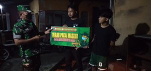 Tingkatkan Kepatuhan Warga Terapkan Protkes, Koramil 10/Wuryantoro Terus Gelar Patroli
