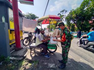 Serka Aswan Berikan Edukasi Prokes di Shalter Pasar Kuliner Mojosongo, Ini Tujuannya