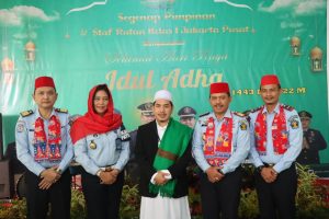 PERINGATI HARI RAYA IDUL ADHA 1443 H, KAKANWIL KEMENKUMHAM DKI JAKARTA BESERTA JAJARAN LAKSANAKAN SHOLAT IDUL ADHA DI RUTAN KELAS I JAKARTA PUSAT