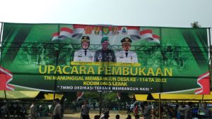 Pembukaan Tentara Manunggal Membangun Desa Ke 144 (TMMD) bekerja sama dengan Pemkab Lebak