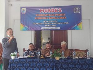 Pembentukan Panitia Pilkades di Desa Intenjaya Kabupaten Lebak