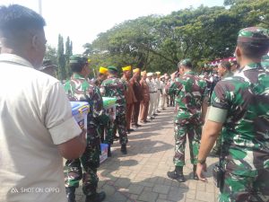 Upacara Penutupan TMMD Ke 114 Di Alun-Alun Kota Rangkasbitung Kabupaten Lebak Berjalan Lancar