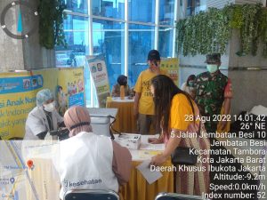 Serma Patton CH Babinsa Koramil 02/TB Kodim 0503/JB Monitoring Giat Pekan BIAN di Mall Seaseon Citty