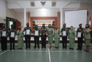 Masuki Masa Persiapan Pensiun, Tujuh Anggota Kodim Wonogiri Diganjar Penghargaan