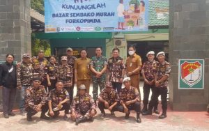 Peduli Kebutuhan Masyarakat di wilayah binaan, Koramil-06/Cibodas Kodim-0506/Tgr Bersama Forkopimda Gelar Bazar Sembako Murah
