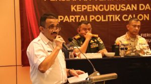 Walikota, Kapolres dan Dandim 0505/Jakarta Timur Hadiri Giat Rakor Persiapan Verifikasi Faktual Perbaikan Persyaratan Kepengurusan Dan Keanggotaan Dengan Partai Politik Calon Peserta Pemilu Tahun 2024