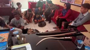 Polsek Cikande Polres Serang, Amankan Lima Pelajar Yang Bawa Sajam di Simpang Asem Cikande