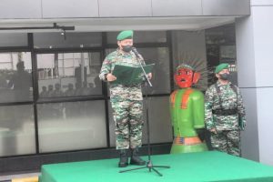 Kasdim 0503/JB Pimpin Upacara Hari Juang TNI AD di Makodim 0503/JB
