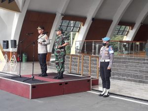 Polres dan Kodim 0505/JT Gelar Apel Kesiapan Pengamanan Perayaan Tahun Baru Imlek 2574 Kongzili.