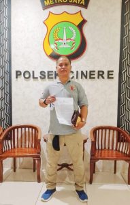 Advokat Sapto Wibowo S, SH. Melaporkan Ketua RW.02 Kelurahan Limo Kota Depok ke Polsek Cinere