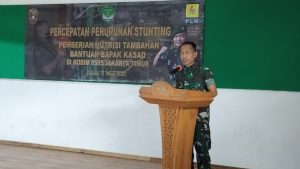 Percepatan Penurunan Stunting, Pemberian Nutrisi Tambahan Bantuan KASAD di Kodim 0505/JT