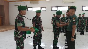 Dandim Letkol Arm Suyikno Pimpin Acara Korps Raport Kenaikan Pangkat 18 Personel Kodim 0505/JT