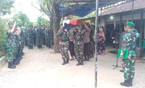 Kasdim Wonogiri Pimpin Penghormatan Terakhir Kepada Mantan Prajurit Kodim 0728/Wonogiri