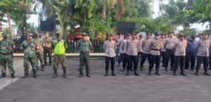 Kodim 0503/JB Bersama Mitra Jaya dan Tiga Pilar Kecamatan Kalideres Giat Apel Pasukan