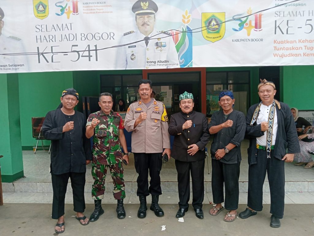 Camat,Danramil dan Kapolsek Hadiri Upacara Hari Jadi Bogor ke 541 di SMPN 1 Parung Panjang