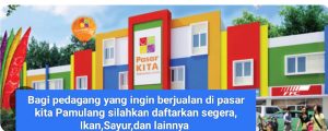 Ayo Ramaikan, Silahkan Pesen Lapak” Pasar Kita” Pamulang Gratisss