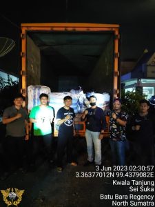 Denintel Kodam I/BB Bekerjasama Bea Cukai Gagalkan Penyelundupan Ball Press Pakaian Bekas