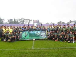 Pelihara Kebugaran , Prajurit Kodim Ciamis & Kodim Tasikmalaya Saling Serang di Stadion Galuh