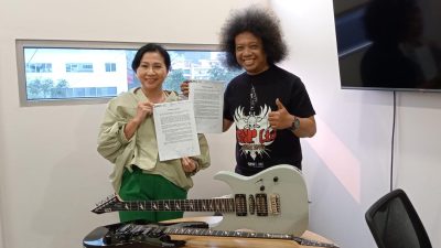 Puguh Kribo di Kontrak Merek LTD-ESP Dari PT. Sonido Musica Indonesia