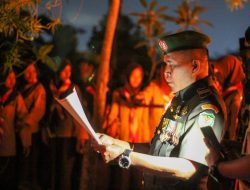 TNI-POLRI Kecamatan Parungpanjang, Gelar Upacara Taptu dan Pawai Obor di Taman Makam Pahlawan