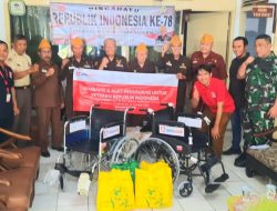 Jangan Lupakan Jasa Veteran, PT Midi Utama Indonesia Tbk Serahkan Bantuan Kursi Roda dan Sembako
