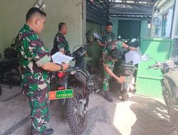 Pasi Log Kodim 0505/JT Pimpin Pengecekan Kendaraan Dinas