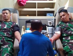 Sumbangkan Darah, Giat Baksos Donor Darah Peringati HUT TNI ke 78 Oleh Kodim 0505/JT