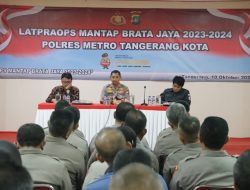 Pemilu Aman dan Kondusif, Polres Metro Tangerang Kota Gelar Latihan Pra Operasi Mantap Brata Jaya 2023,-2024