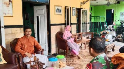 Pererat Silaturahmi,Babinsa Koramil 0621-23/PP Kodim 0621/Suryakencana Koptu Asep Arifin Komsos dengan Warga Binaan