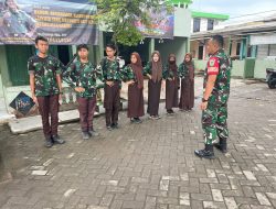 Tingkatkan Kemampuan,Babinsa Koramil 0621-23/PP Kopka Anjar Gelar Kegiatan Pembinaan Pramuka Saka Wira Kartika di Makoramil 0621-23/PP