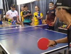Wakil Walikota Tangsel, H.Pilar Saga Ichsan,S.T.,P.,M.,Ars Membuka Turnamen Tenis Meja Karuhun Cup 2023