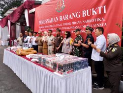 Kodim 0505/JT Hadiri Pemusnahan Barang Bukti di Kajari Jakarta Timur