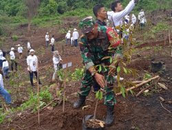 Anggota Koramil 0621-23/PP Ikut Serta Dalam Program Penanaman 2.021 Pohon Bersama ID Survey dan Perhutani di Gunung Dago