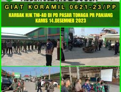 Hari Juang Kartika TNI AD ke-78, Koramil 0621-23/PP Gelar Karya Bakti TNI Pembersihan Area Pasar Parungpanjang