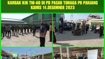 Hari Juang Kartika TNI AD ke-78, Koramil 0621-23/PP Gelar Karya Bakti TNI Pembersihan Area Pasar Parungpanjang