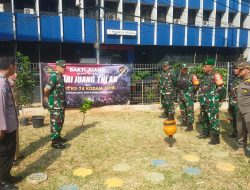 Lahan Hijau Pepohonan, Danramil Jatinegara Bersama Tiga Pilar Tanam Pohon Produktif